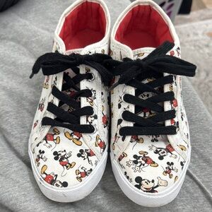 Disney Black and White Floral Sneakers